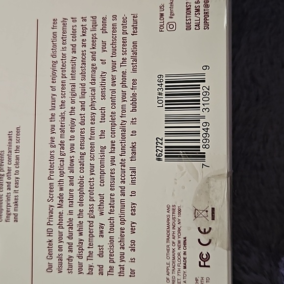 Gen Tek 3 Pk Privacy Glass HD Tempered Screen Protectors Fits iPhone 14 13 12 - Picture 16 of 16